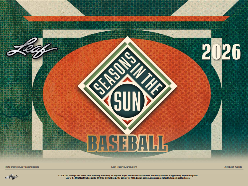 2026 Leaf Seasons in the Sun Baseball Hobby Box