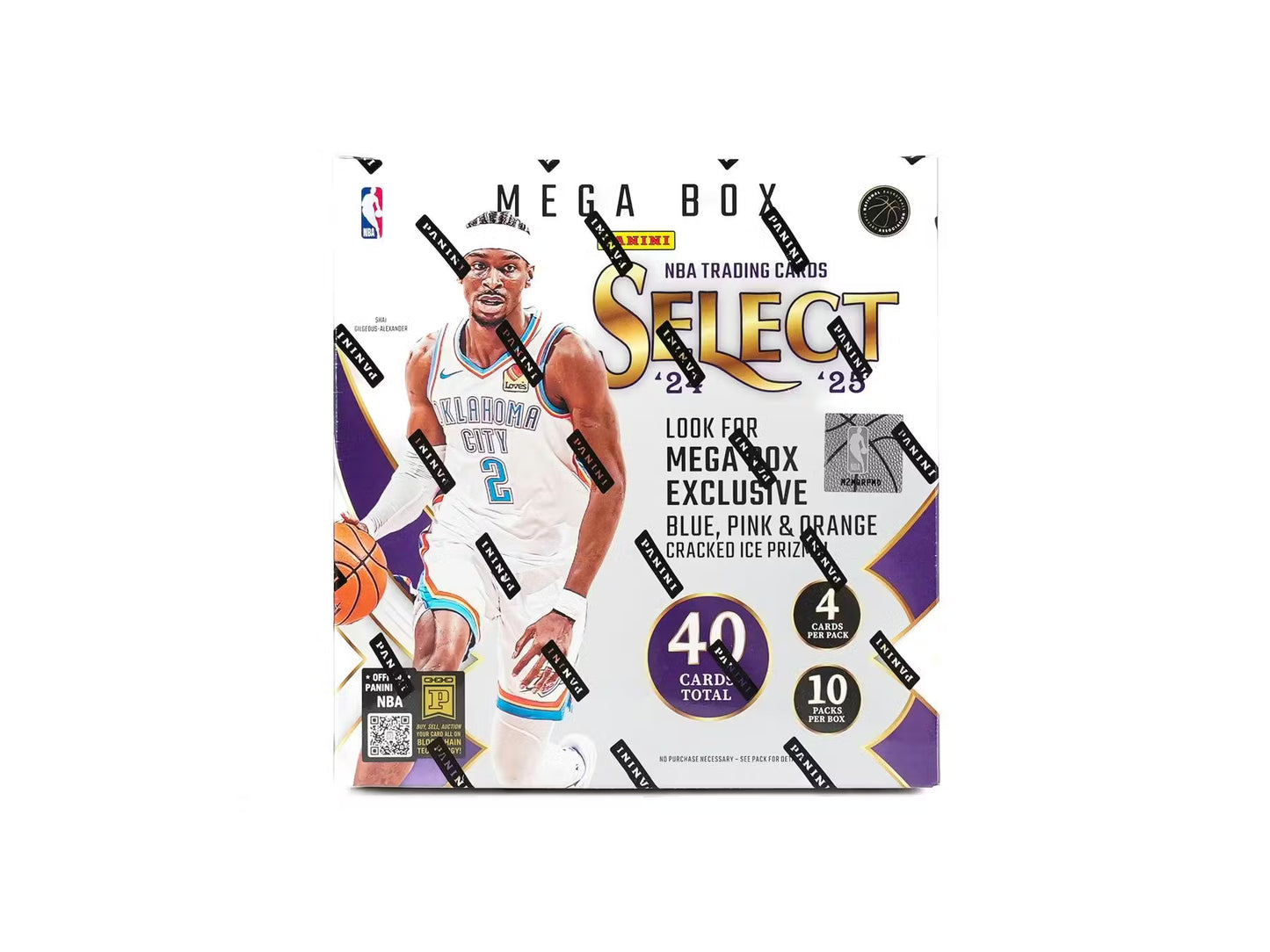 2024-25 Panini Select Basketball Mega Box (Blue and Pink Cracked Ice Prizms)