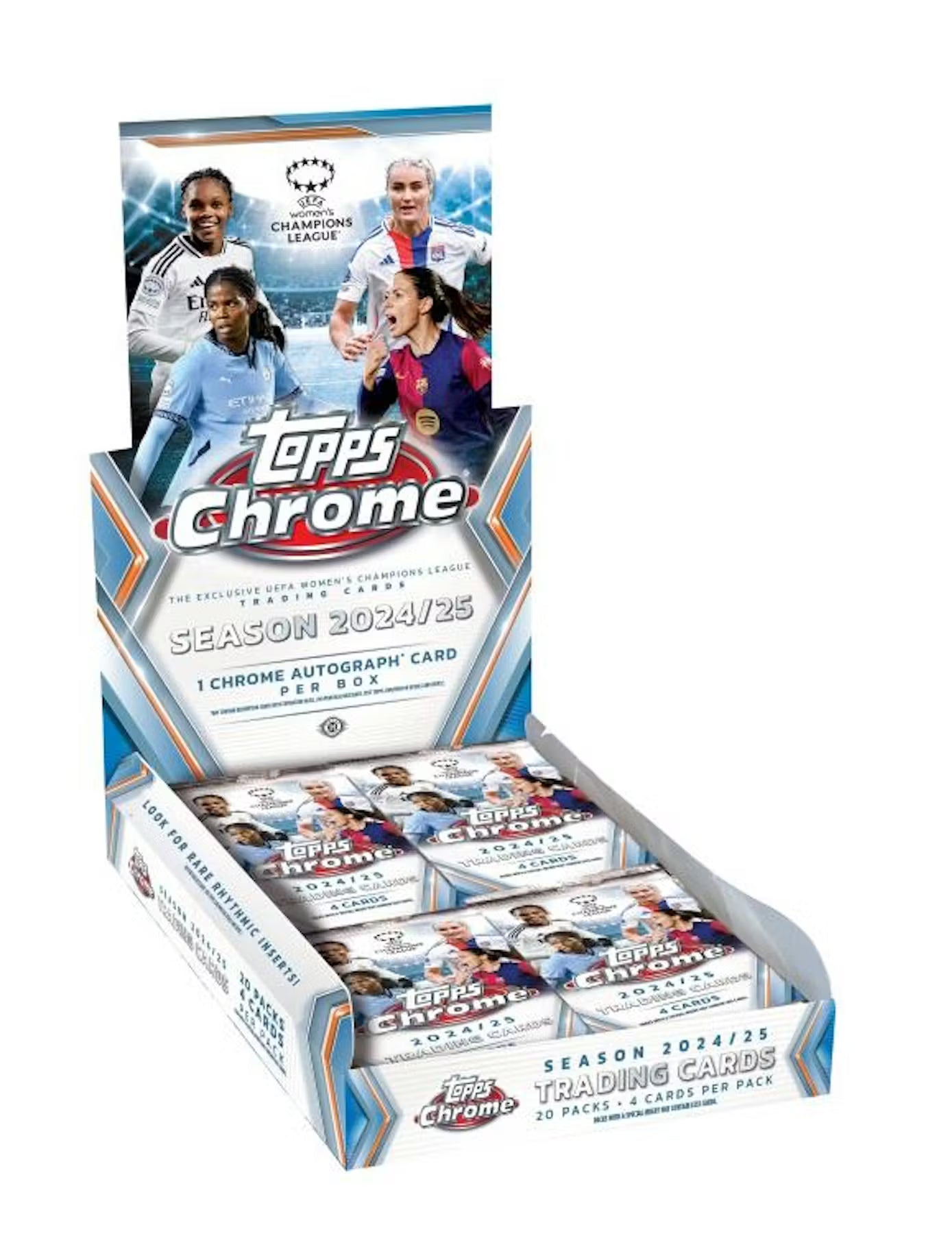 2024-25 Topps UEFA Women's Champions League Chrome Soccer Hobby 12-Box Case