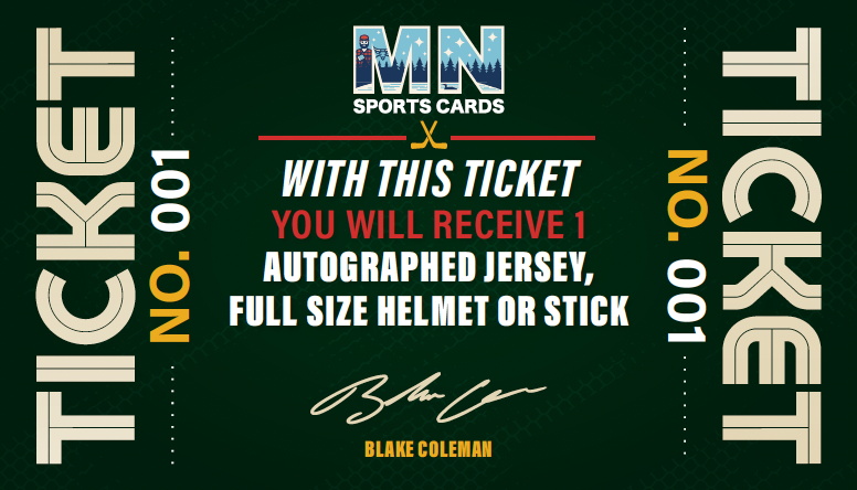 Blake Coleman Autograph on Jersey/Full Sized Helmet or Stick Ticket