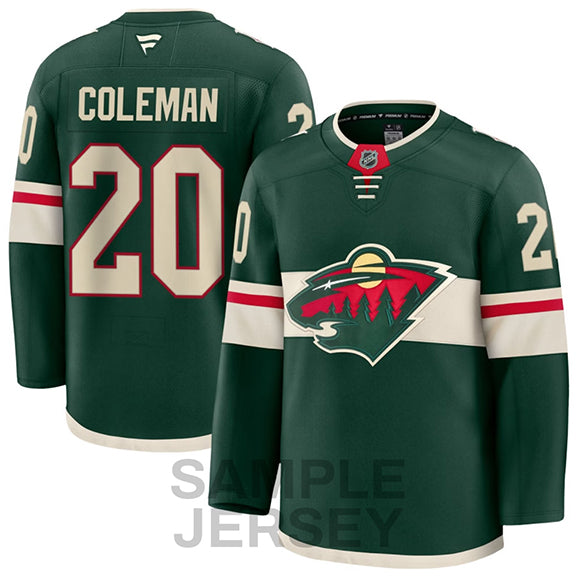 Blake Coleman Minnesota Wild Jersey - Green