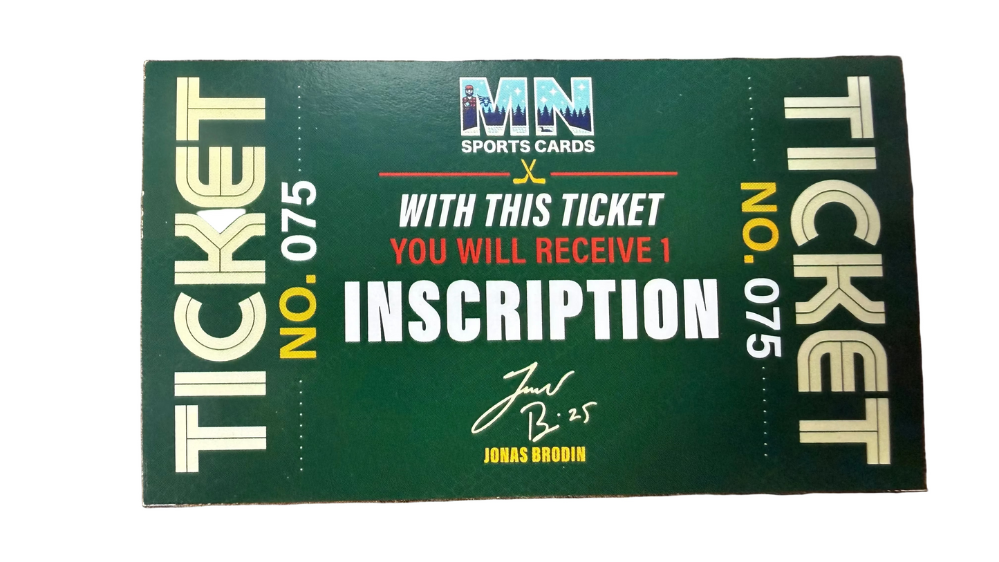 Jonas Brodin Inscription Ticket