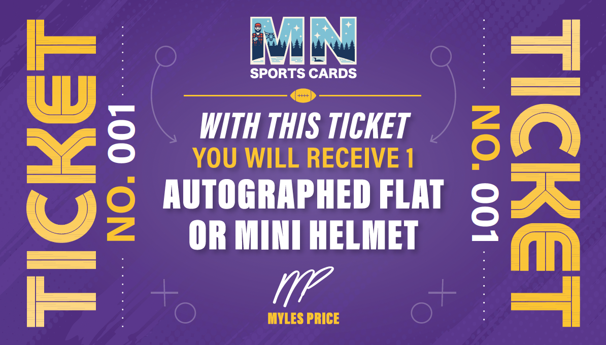 Myles Price Autograph on Flat/Mini Helmet Ticket