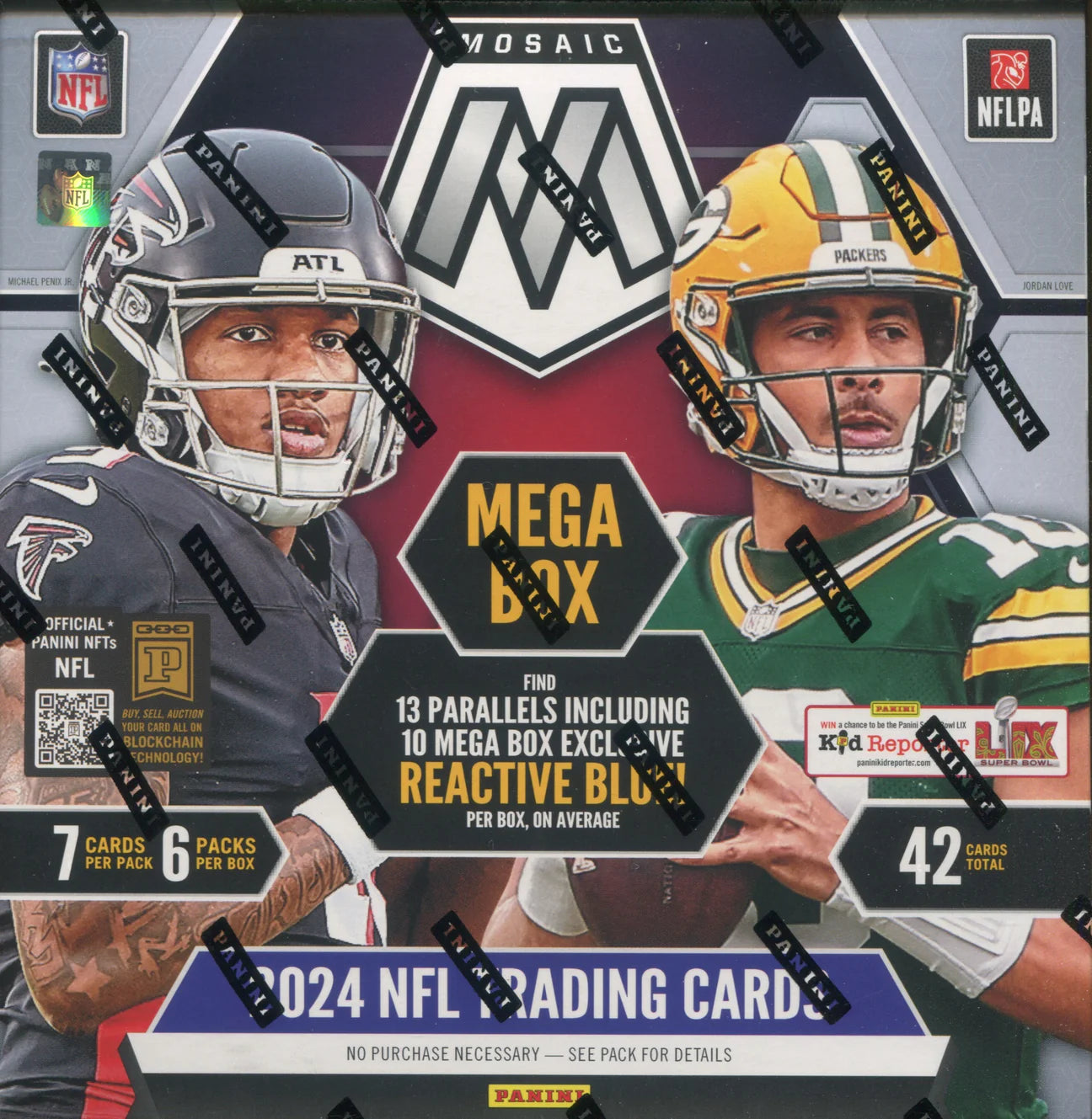 2024 Panini Mosaic Football Mega Box (Reactive Blue)