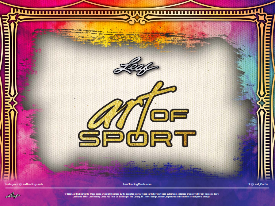 2026 Leaf Art of Sport Hobby 10-Box Case
