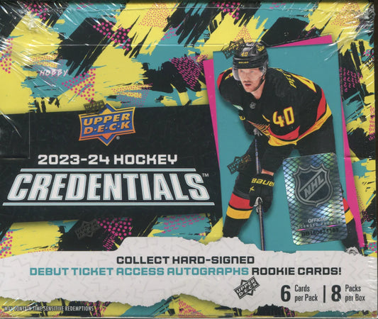 2023-24 Upper Deck Credentials Hockey Hobby 10-Box Case