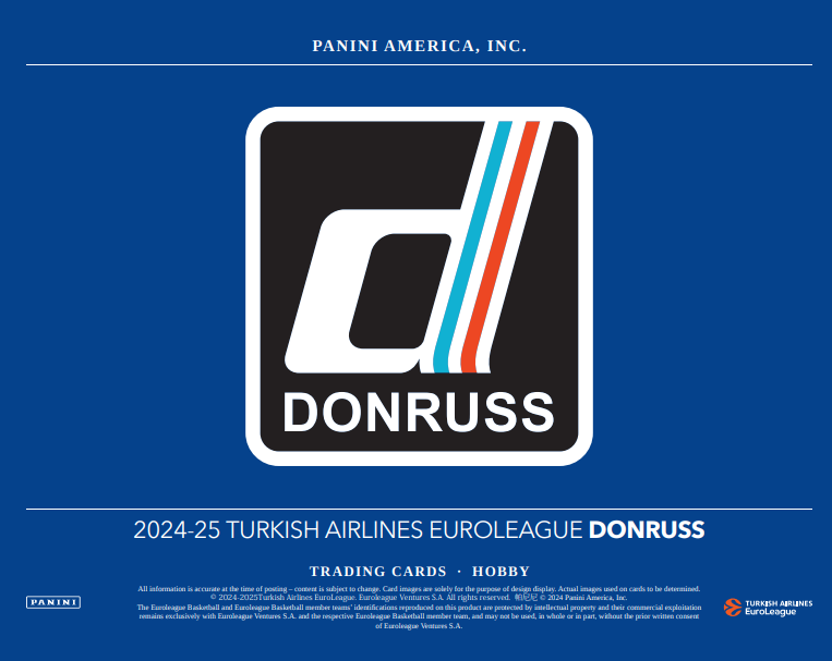 2024-25 Panini Donruss Euroleague Basketball Hobby 12-Box Case