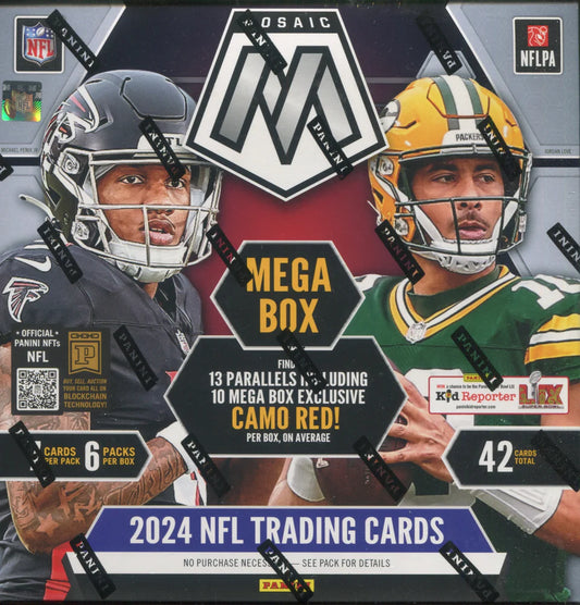 2024 Panini Mosaic Football Hobby, Mega Box (Camo Red Parallels!)