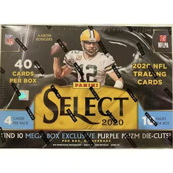 2020 Panini Select Football Mega Box - Purple Prizm Die Cuts