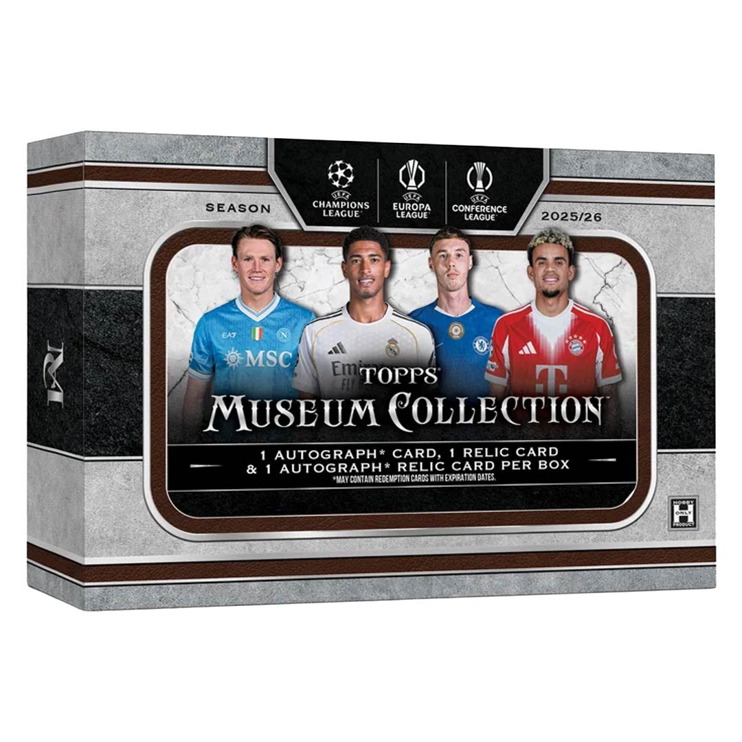 2025-26 Topps UEFA Club Competitions Museum Collection Soccer Hobby 8-Box Case