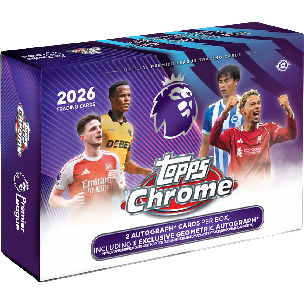 2026 Topps Chrome Premier League Soccer Breaker's Delight 6-Box Case