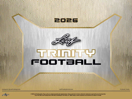  2026 Leaf Trinity Football Hobby Box