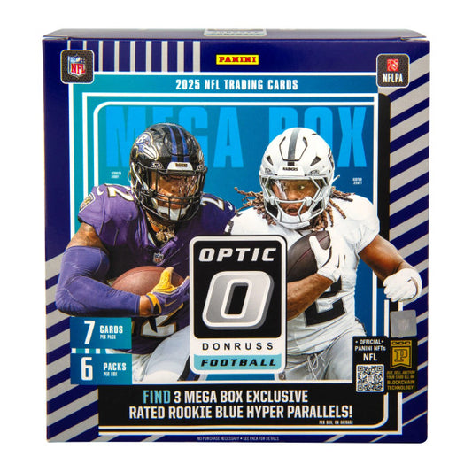 2025 Panini Donruss Optic Football Mega Box (Blue Hyper Parallels)
