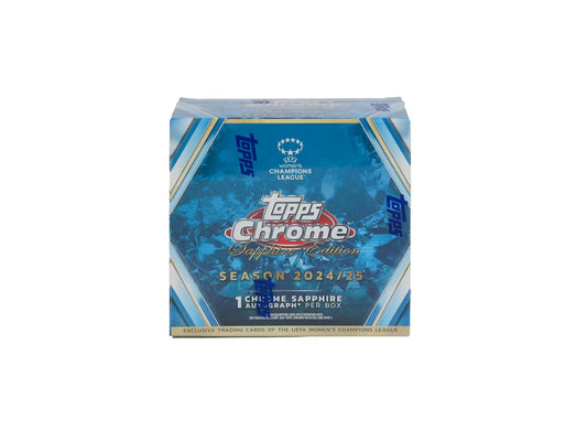 2024-25 Topps UEFA Women's Champions League Chrome Soccer Sapphire Edition Box