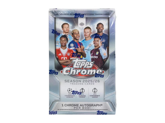 2025-26 Topps UEFA Club Competitions Chrome Soccer Hobby Box