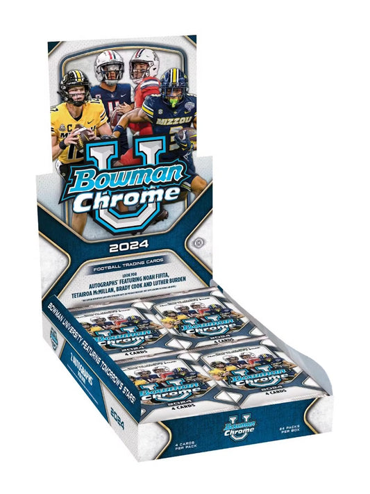 2024 Bowman University Chrome Football Hobby Jumbo Box