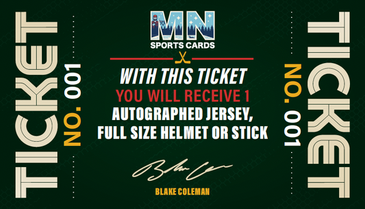 Blake Coleman Autograph on Jersey/Full Sized Helmet or Stick Ticket