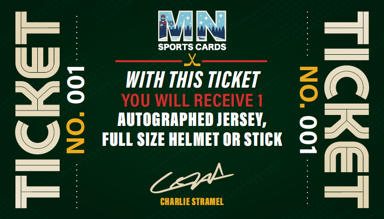 Charlie Stramel Autograph on Jersey/Full Sized Helmet or Stick Ticket
