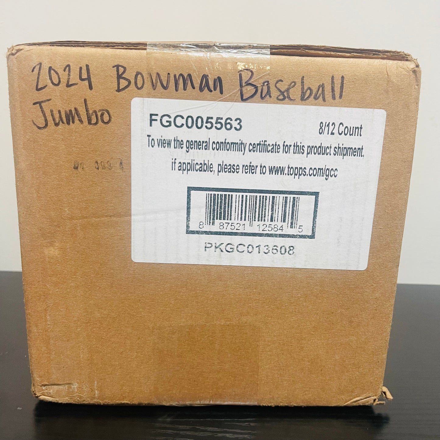 2024 Bowman Baseball Hobby Jumbo 8-Box Case