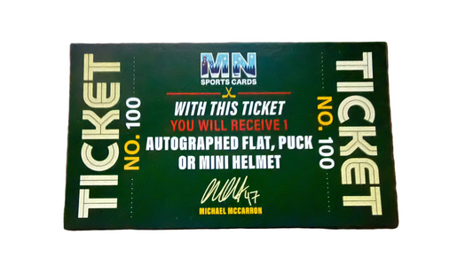 Michael McCarron Autograph on Flat/Puck/Mini Helmet Ticket
