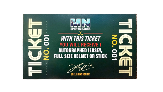 Joel Eriksson Ek Autograph on Jersey/Full Sized Helmet or Stick Ticket