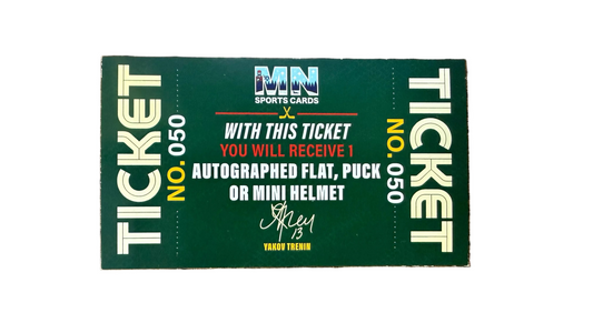 Yakov Trenin Autograph on Flat/Puck/Mini Helmet Ticket