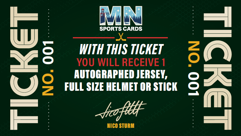 Nico Sturm Autograph on Jersey/Full Sized Helmet or Stick Ticket