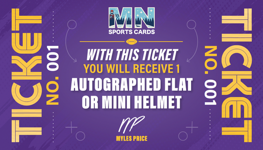 Myles Price Autograph on Flat/Mini Helmet Ticket