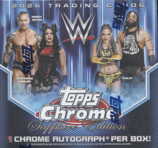 2026 Topps Chrome WWE Sapphire Edition Box