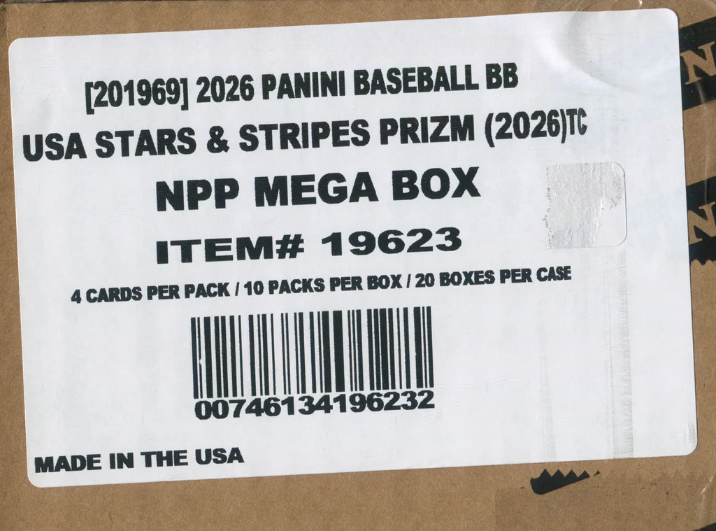 2026 Panini USA Stars & Stripes Prizm Baseball Mega 20-Box Case