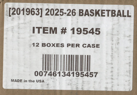 2025-26 Panini Select EuroLeague Basketball Hobby 12-Box Case