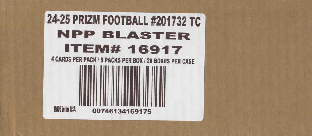 2024 Panini Prizm Football 6-Pack Blaster 20-Box Case (Lazer Prizms)