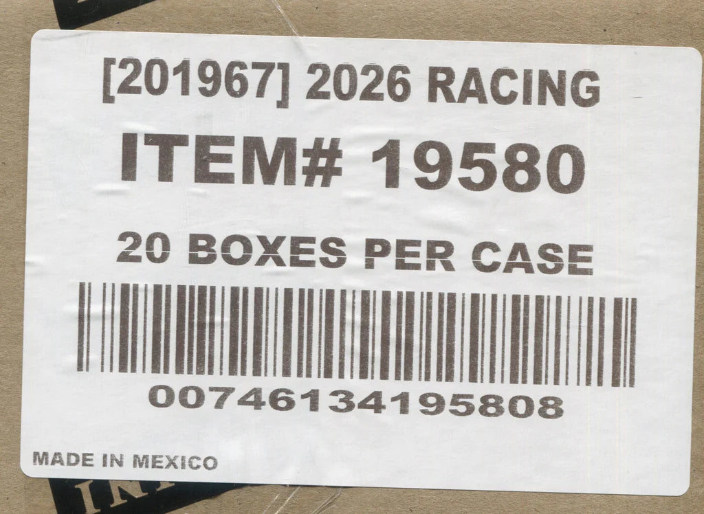 2026 Panini Donruss Racing Hobby 20-Box Case