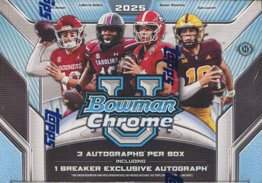 2025 Bowman Chrome University Football Breaker's Delight Box