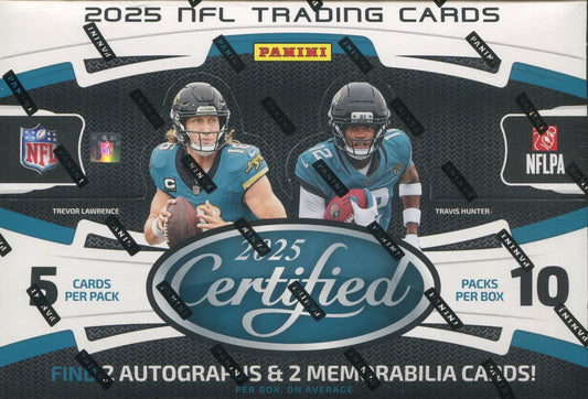 2025 Panini Certified Football Hobby Box