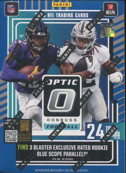 2025 Panini Donruss Optic Football Hobby Blaster 20-Box Case (Blue Scope Parallels!)