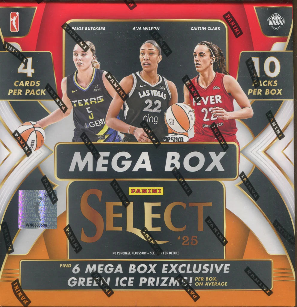 2025 Panini Select WNBA Basketball Mega Hobby Box (Green Ice Prizms)