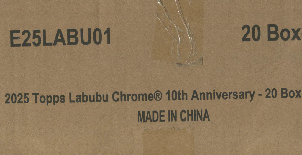 2025 Topps Chrome Labubu 10th Anniversary Hobby 20-Box Case