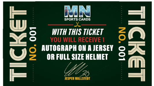 Jesper Wallstedt Autograph on Jersey or Full Size Helmet Ticket