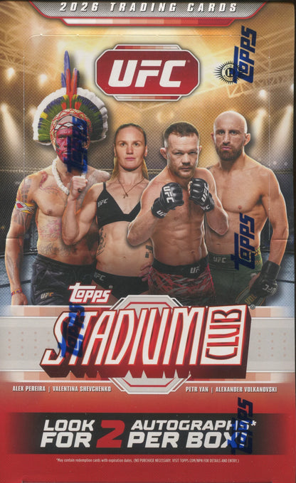 2026 Topps UFC Stadium Club Hobby 12-Box Case