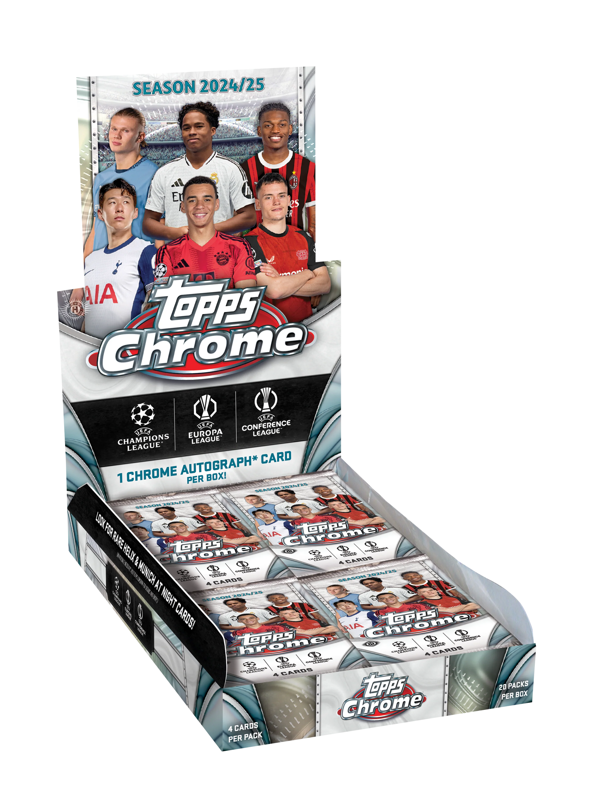 2024-25 Topps UEFA Club Competitions Chrome Soccer Hobby Box