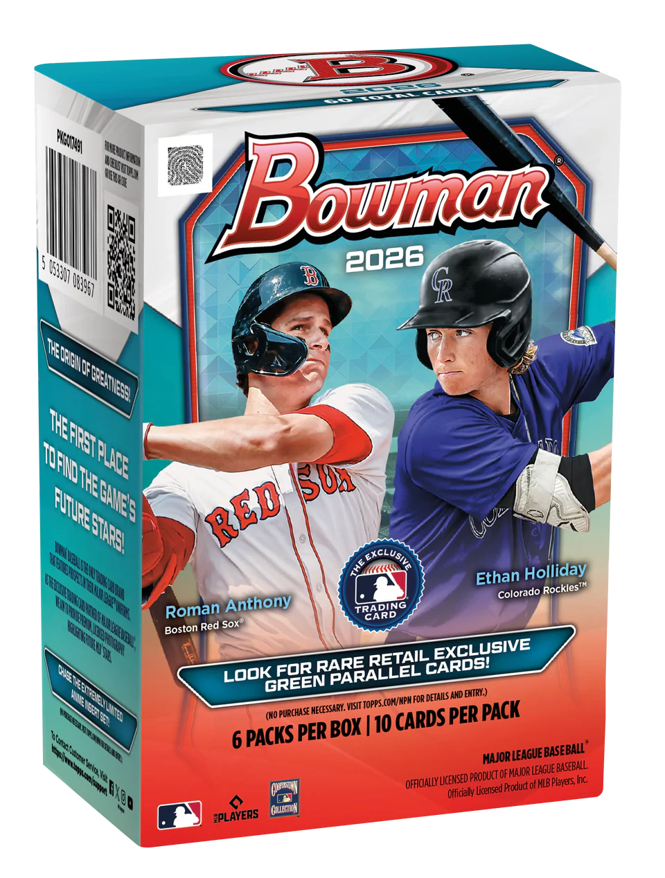 2026 Bowman Baseball Blaster 40-Box Case (Green Parallels)