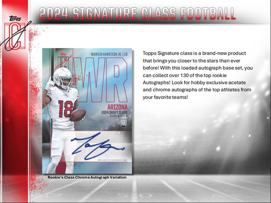 2024 Topps Signature Class Football Mega 20-Box Case