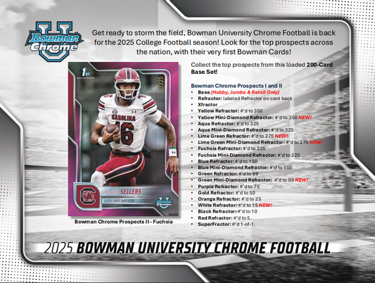 2025 Bowman Chrome University Football Mega Box