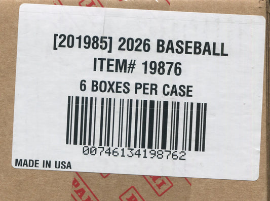 2026 Panini Immaculate Baseball Hobby 6-Box Case