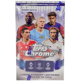 2023-24 Topps Chrome UEFA Club Competitions Soccer Hobby Box