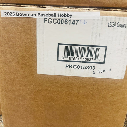 2025 Bowman Baseball Hobby 12-Box Case