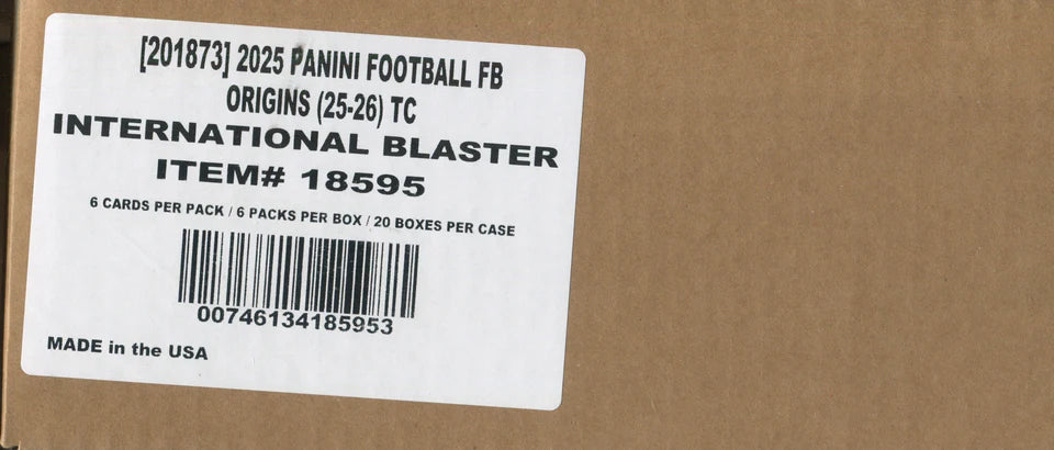 2025 Panini Origins Football International Blaster 20-Box Case