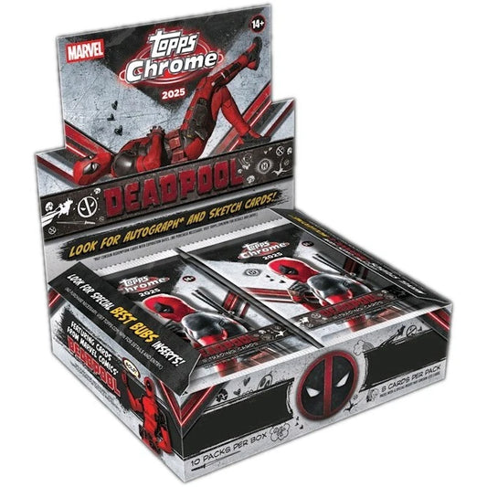 2025 Topps Chrome Marvel Deadpool Hobby 12-Box Case