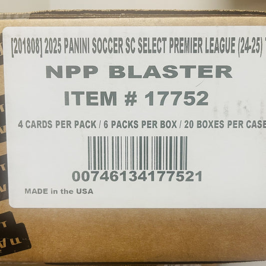 2024-25 Panini Select Premier League EPL Soccer 6-Pack Blaster 20-Box Case